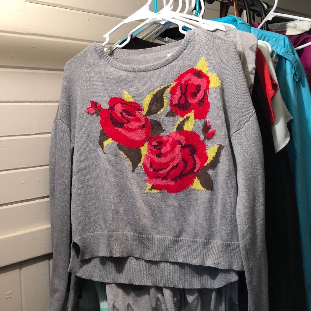 floral sweater